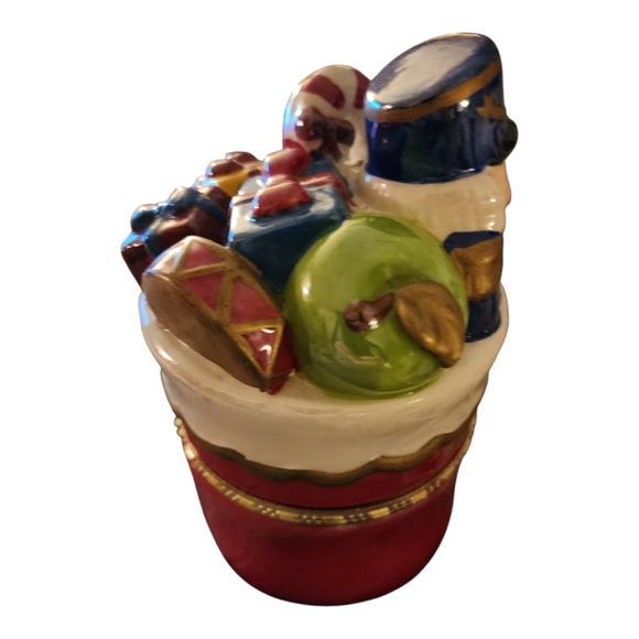 Christmas Mechanical Motion Music Box Jolly Old St Nicholas Stocking Works! - Picture 4 of 6